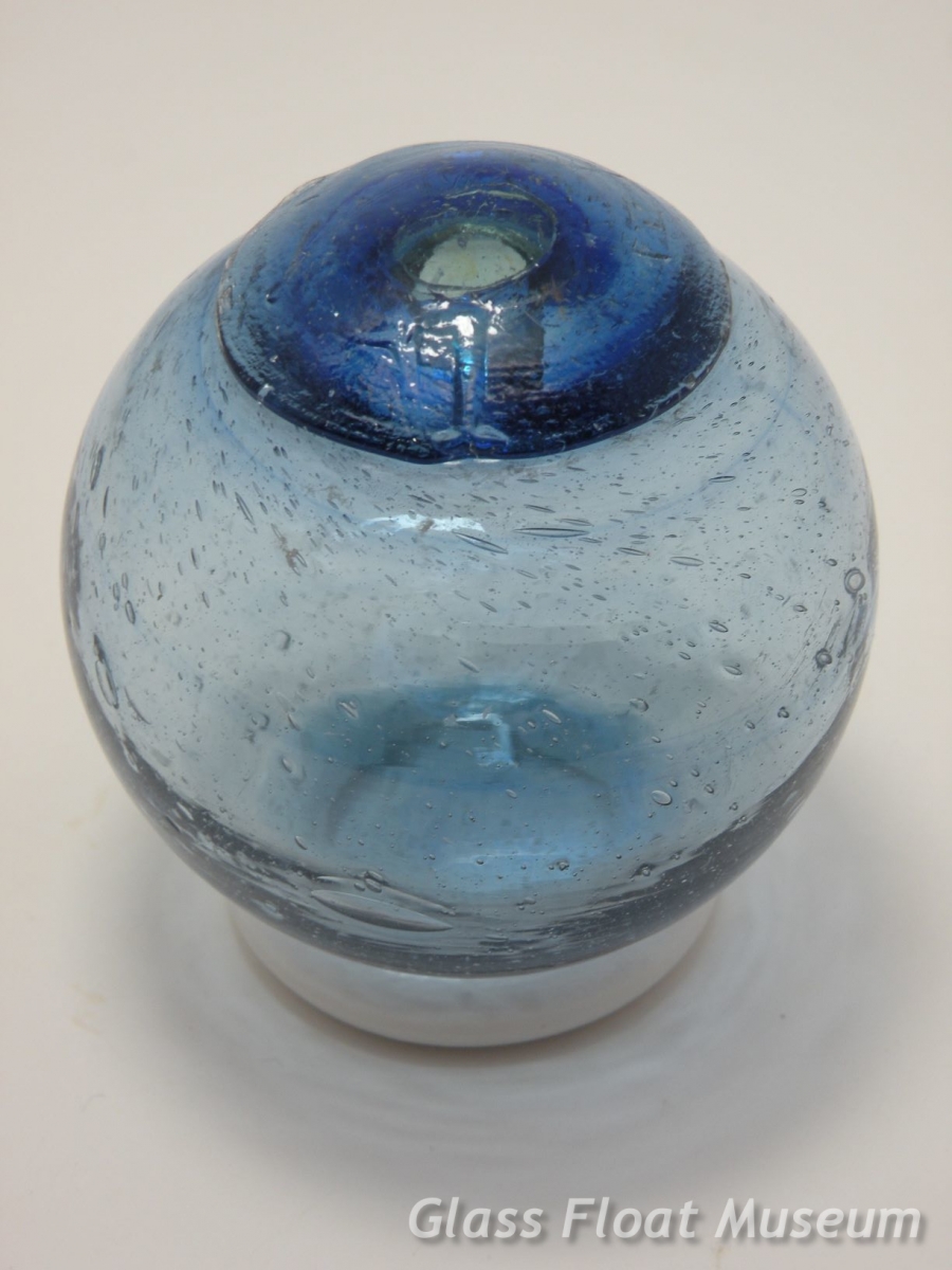 Blue Swirls, WP #80 "1", Green Eye, 3 Inch