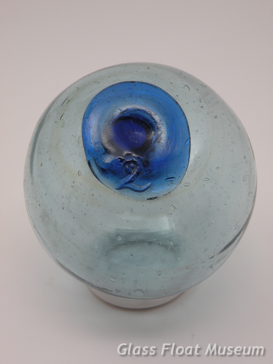 Blue Dot, WP #81 '2', Amber Swirls, 3 1/2 Inch